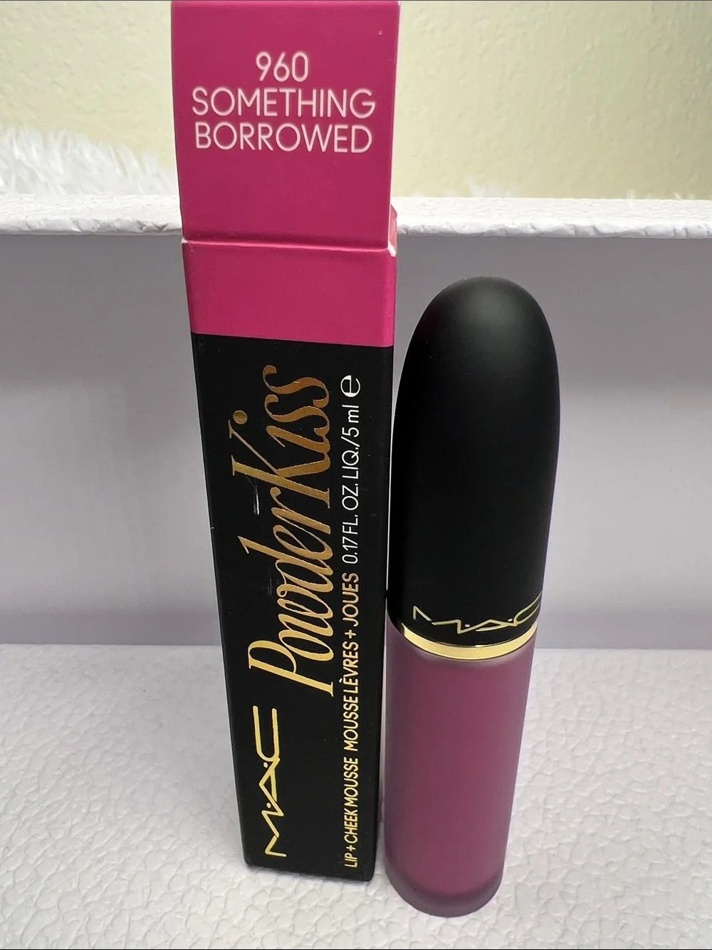 MAC Cosmetics Powder Kiss Lip + Cheek Mousse in  960 Something Borrowed
